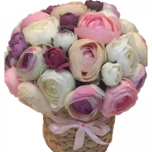 סידור ורדים ממשי בסל